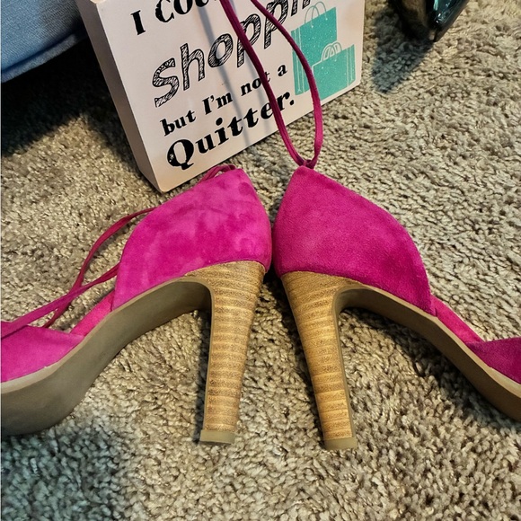 Seychelles Fuchsia Lace-Up Heels - Picture 5 of 5